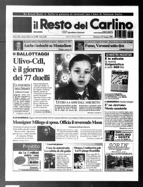 Il Resto del Carlino : giornale dell'Emilia